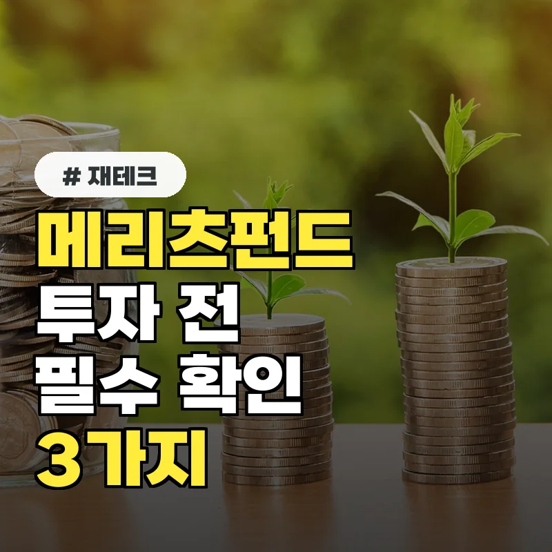 이것 하나로 끝! 메리츠펀드 가입 전 필수로 알아야 할 3가지