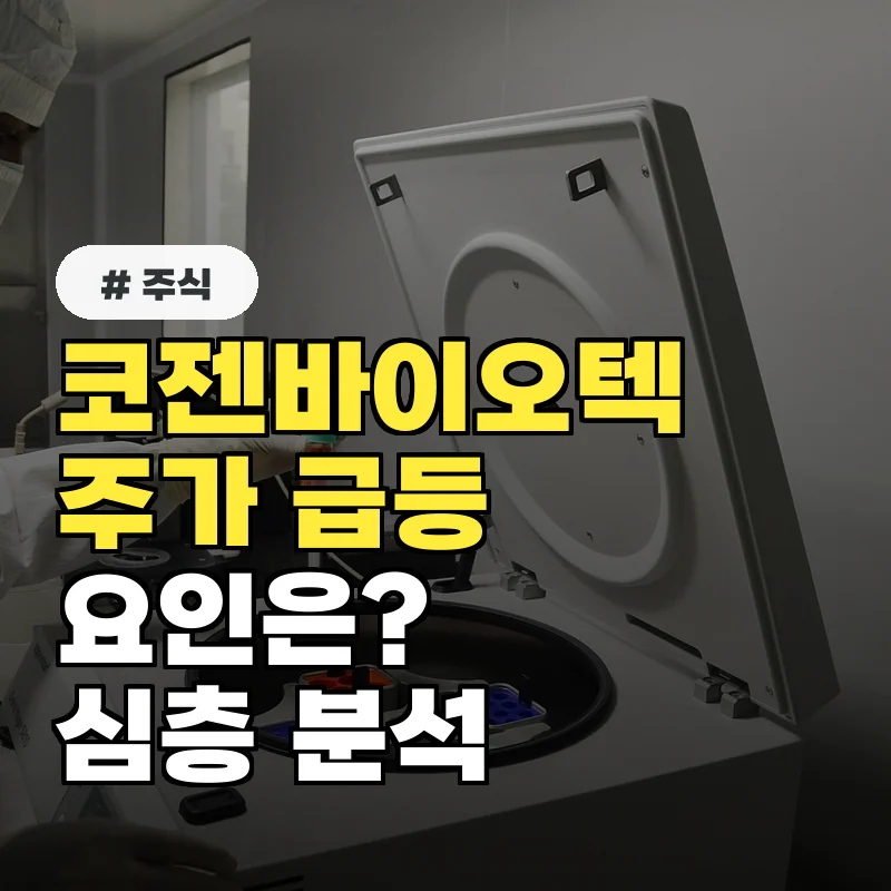 코젠바이오텍, 주가 급등 요인은? 최신 공시 및 뉴스 분석