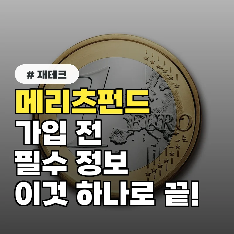 이것 하나로 끝! 메리츠펀드 가입 전 필수로 알아야 할 3가지