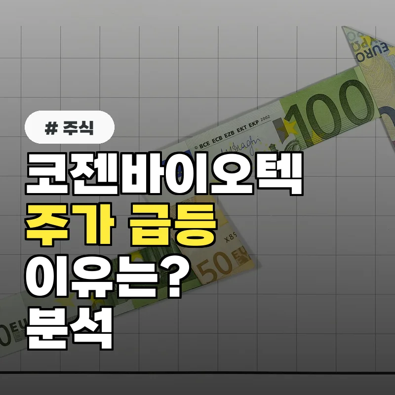 코젠바이오텍, 주가 급등 요인은? 최신 공시 및 뉴스 분석