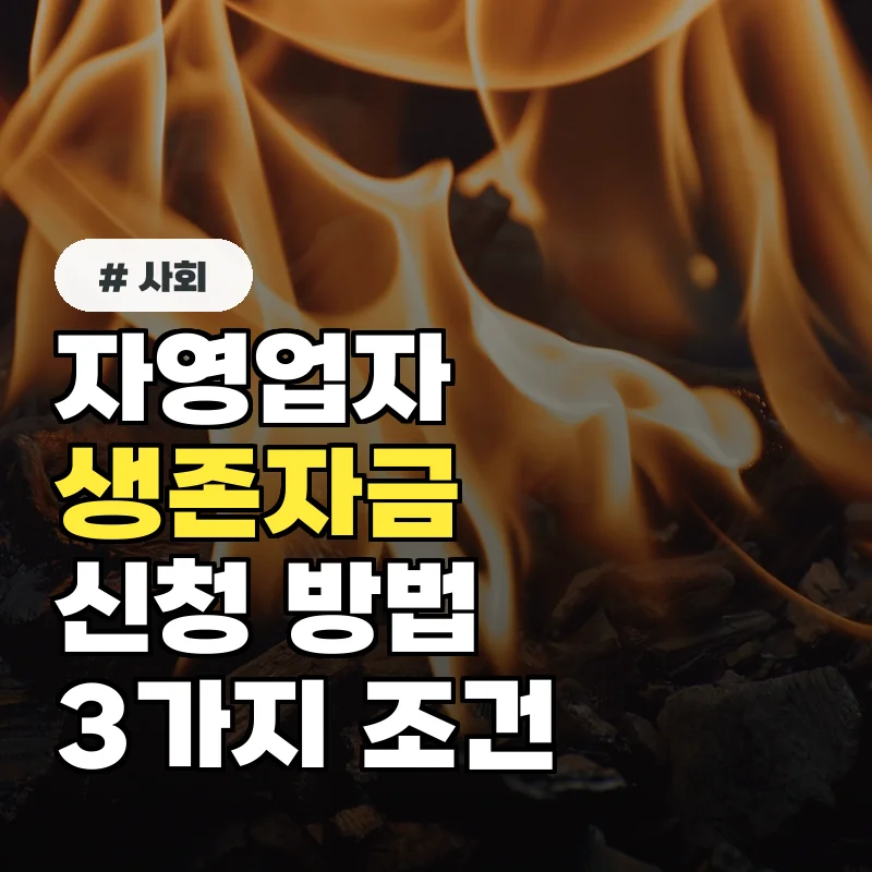 정부 발표! 자영업자 생존자금 신청, 3가지 조건만 맞으면 OK