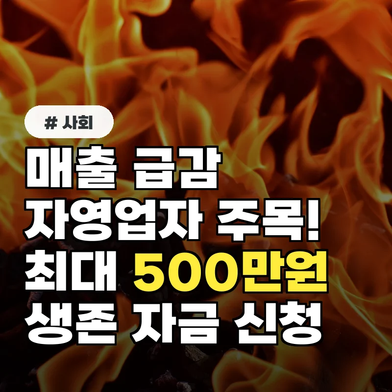매출 급감 자영업자 주목, 최대 500만원 생존자금 신청방법