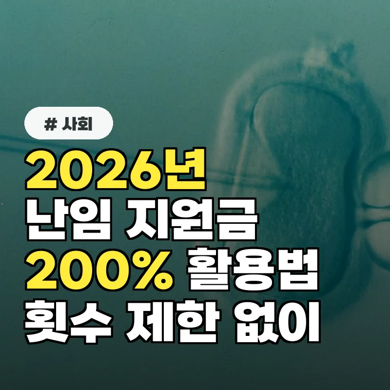 2026년 난임 지원금 200% 활용법: 횟수 제한 없이 받는 비결