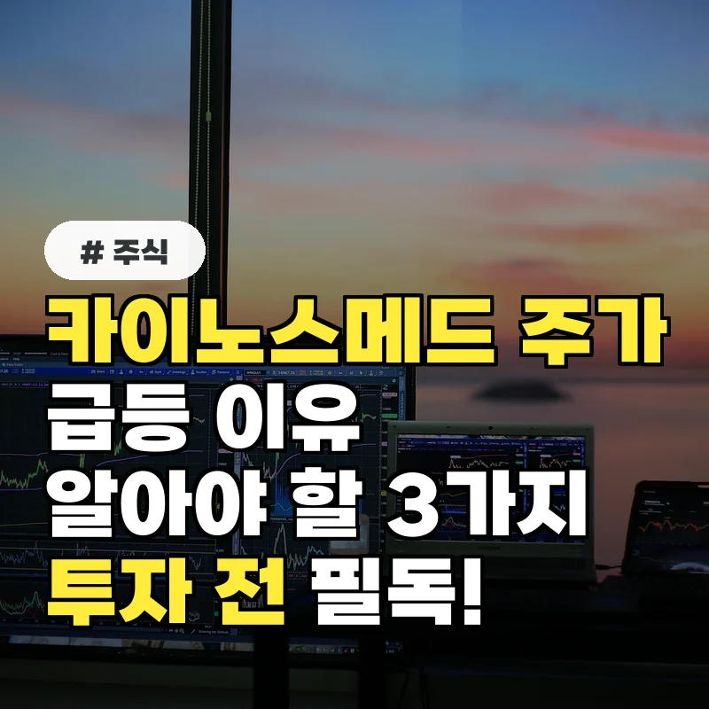 급등하는 카이노스메드 주가, 투자 전 반드시 알아야 할 3가지