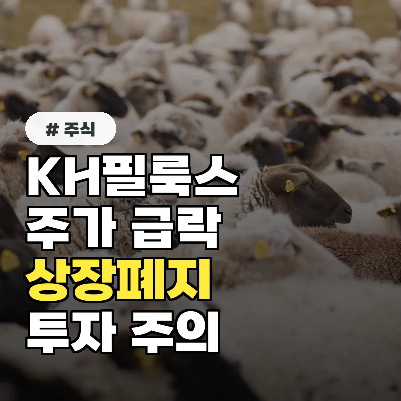 KH필룩스 주가, ‘이것’ 놓치면 후회? 투자 핵심 정보