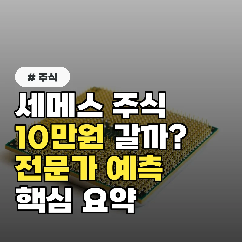 “이대로라면 10만원 간다” 세메스 주식, 전문가들의 예측은?