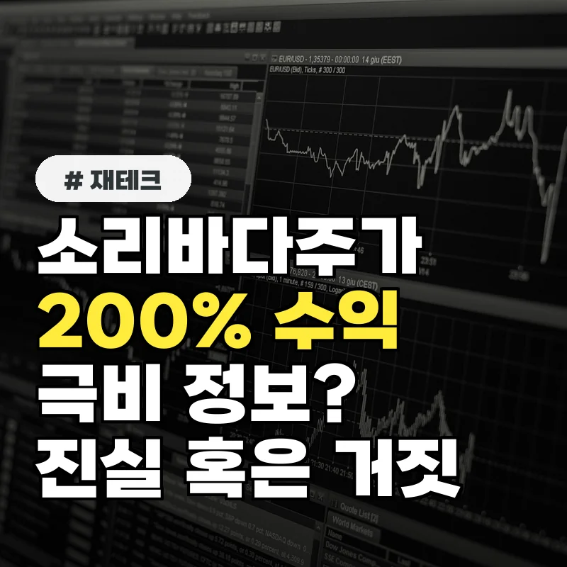 소리바다주가, 2026년까지 200% 수익 보장하는 극비 정보